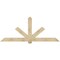 Ekena Millwork Kennewick Rough Sawn Timber Gable Bracket, Douglas Fir, 96"W x 40"H x 4"D x 6"F, 10/12 Pitch GBW096X40X0406KEN00RDF - alternate 1